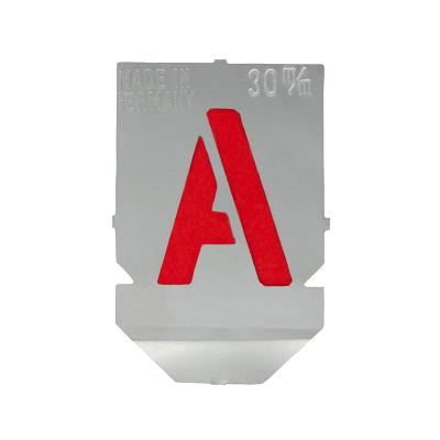 Stencil sæt med bogstaver A-Z+& med 30 mm tegnhøjde (27 dele)
